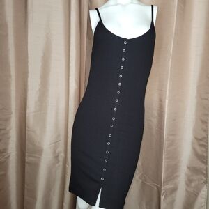 Mind Code Women's Fitted Body Con Dress - Black - Size: Large- NWOT